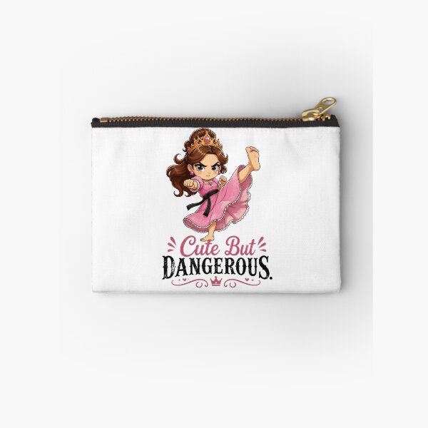Item preview, "Cute But Dangerous" Princess Karate Girl Funny Kawaii designed and sold by MusesWhispers.