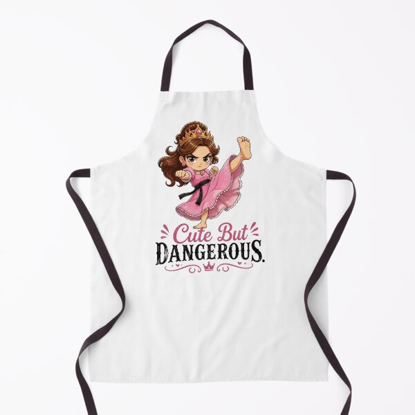 Item preview, "Cute But Dangerous" Princess Karate Girl Funny Kawaii designed and sold by MusesWhispers.
