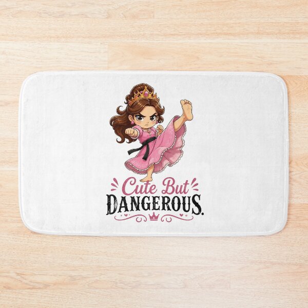 Item preview, "Cute But Dangerous" Princess Karate Girl Funny Kawaii designed and sold by MusesWhispers.