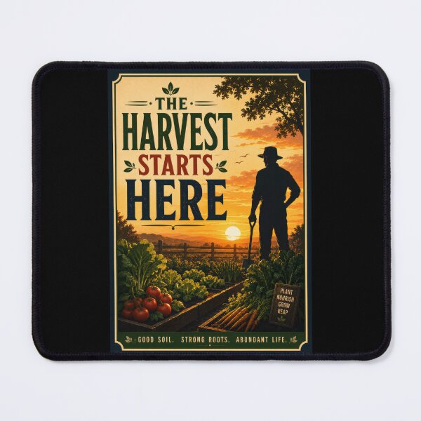 Item preview, The Harvest Starts Here Garden Poster designed and sold by Sketchlegacy.