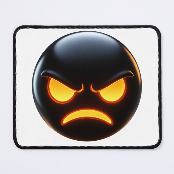 Item preview, Dark Anger Emoji with Minimalist Orange Glow designed and sold by FusiTink.