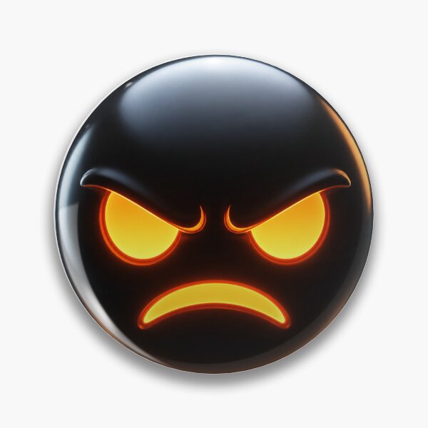 Item preview, Dark Anger Emoji with Minimalist Orange Glow designed and sold by FusiTink.