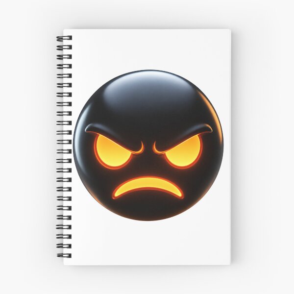 Item preview, Dark Anger Emoji with Minimalist Orange Glow designed and sold by FusiTink.