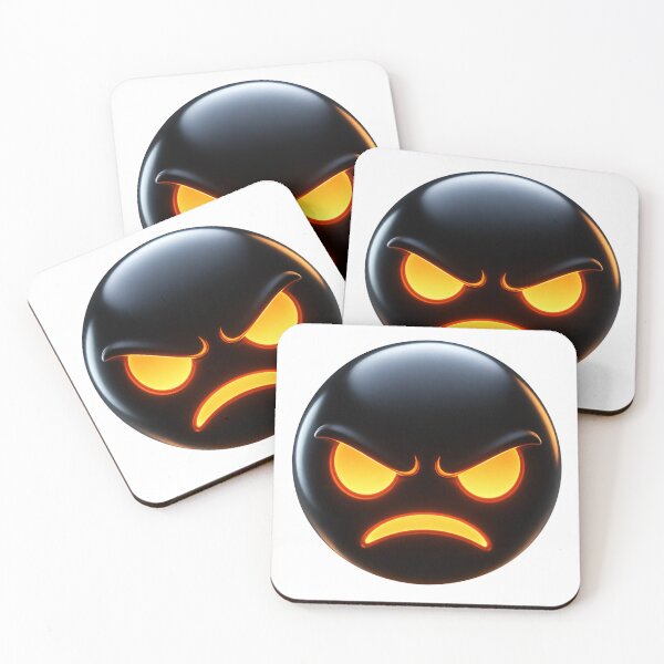 Item preview, Dark Anger Emoji with Minimalist Orange Glow designed and sold by FusiTink.