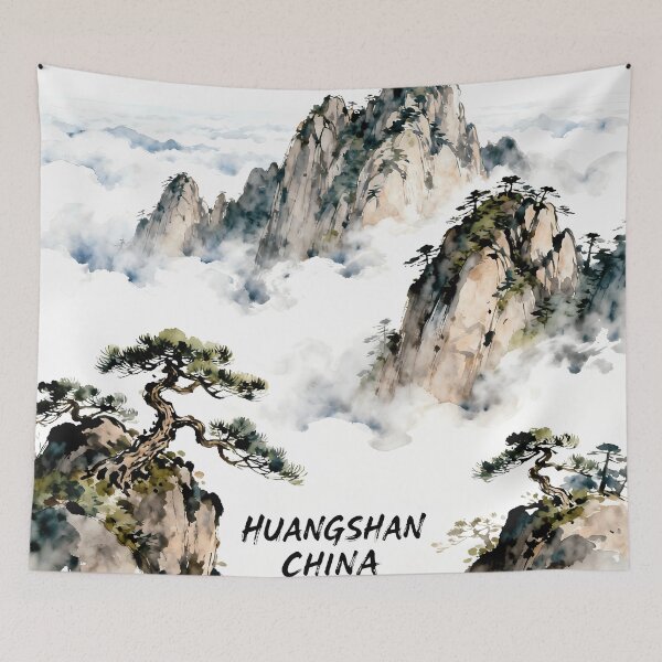 Item preview, Traditional Style Huangshan China Mountain Art designed and sold by drchzak.
