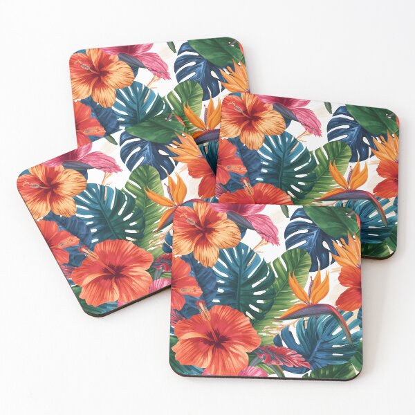 Item preview, Vibrant Tropical Hibiscus Floral Seamless Pattern designed and sold by Luna-Flow.