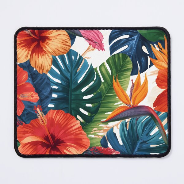 Item preview, Vibrant Tropical Hibiscus Floral Seamless Pattern designed and sold by Luna-Flow.