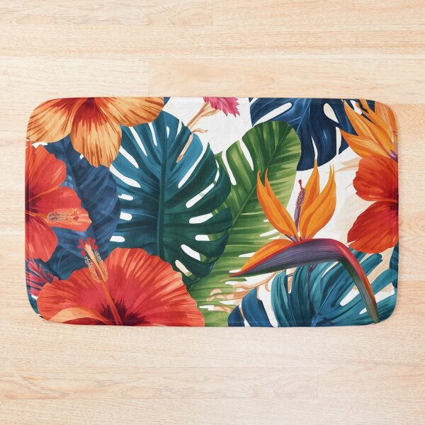 Item preview, Vibrant Tropical Hibiscus Floral Seamless Pattern designed and sold by Luna-Flow.