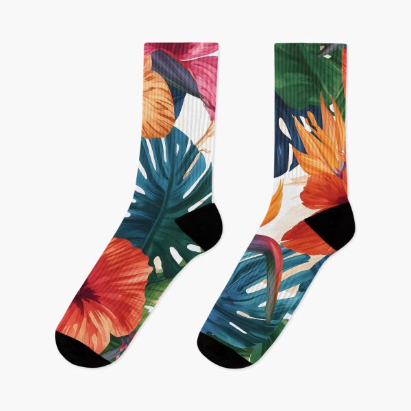 Item preview, Vibrant Tropical Hibiscus Floral Seamless Pattern designed and sold by Luna-Flow.