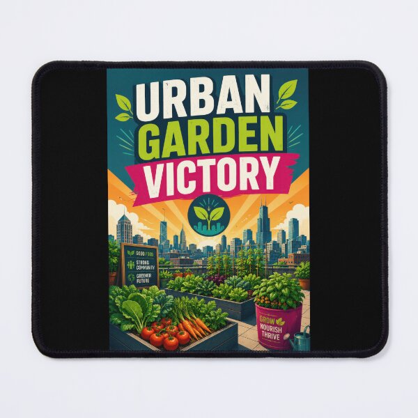 Item preview, Urban Garden Victory Rooftop Garden Poster  designed and sold by Sketchlegacy.