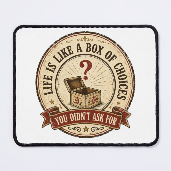 Item preview, Life Is Like A Box Of Choices You Didn't Ask For — Funny 90s Parody Shirt designed and sold by CerealBoxInk.