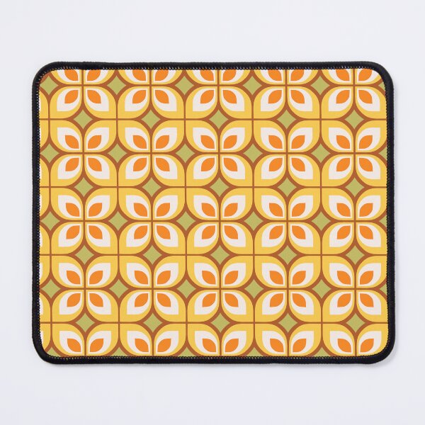 Item preview, Retro MCM Floral Pattern Brown Yellow Green and Orange designed and sold by tonymagnerart.