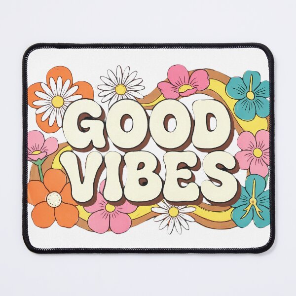 Item preview, Good Vibes Retro Flowers - 70s Groovy Floral Design Vintage Aesthetic designed and sold by SupernovaNote.
