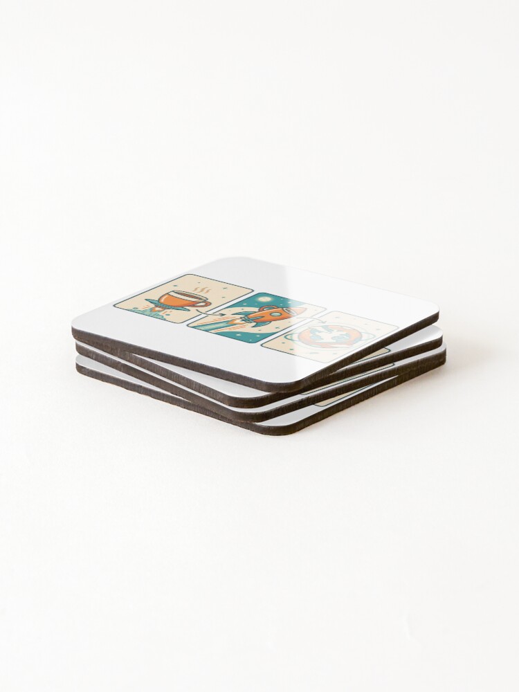 Thumbnail 4 of 5, Coasters (Set of 4), Ready, Set, Go! designed and sold by CosmicCode.