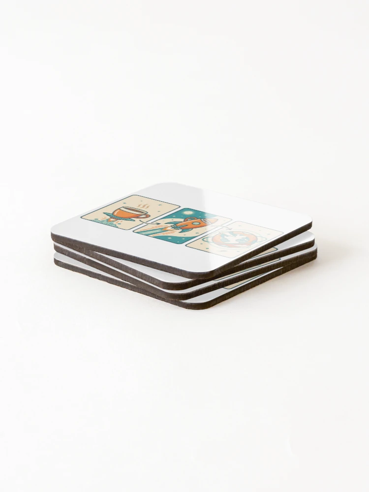 Thumbnail 4 of 5, Coasters (Set of 4), Ready, Set, Go! designed and sold by CosmicCode.