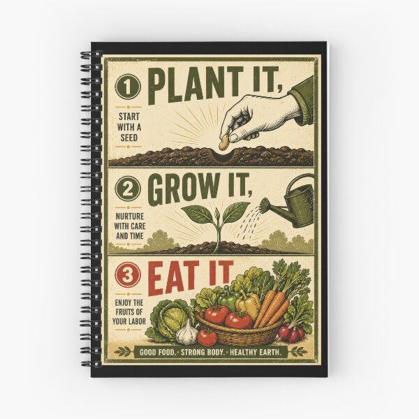 Item preview, Plant It Grow It Eat It Garden Poster  designed and sold by Sketchlegacy.