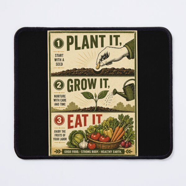 Item preview, Plant It Grow It Eat It Garden Poster  designed and sold by Sketchlegacy.