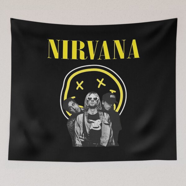 Item preview, Nirvana Band Grunge Retro Yellow and Black designed and sold by zigzagalo.