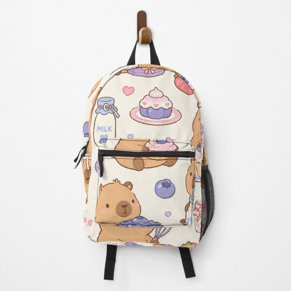 Item preview, Capybara Berry Bakery Kawaii Pattern designed and sold by Soft Berry Studio.