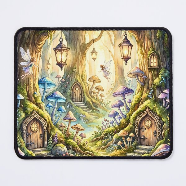 Item preview, Enchanted Fairy Mushroom Forest Village designed and sold by Storybook Botanica.