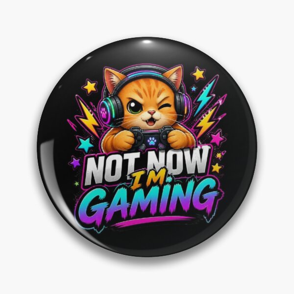Item preview, Not Now I'm Gaming Cat Sticker designed and sold by Stylestickers55.