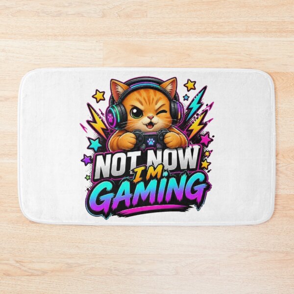 Item preview, Not Now I'm Gaming Cat Sticker designed and sold by Stylestickers55.