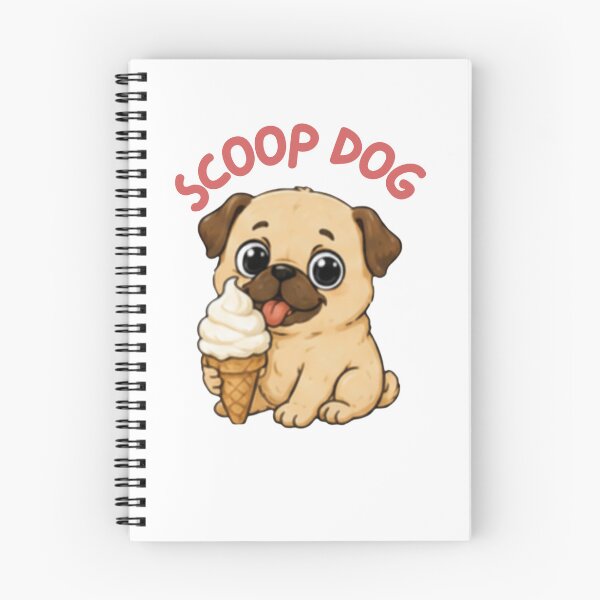 Item preview, Scoop Dog Cute Pug Ice Cream Sticker | Funny Pug Pun designed and sold by Bud the Pug & Friends .