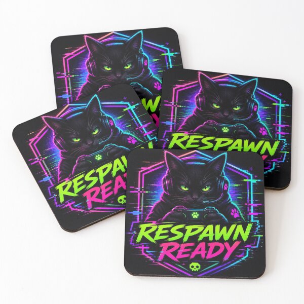 Item preview, Respawn Ready Gamer Cat Sticker designed and sold by Stylestickers55.