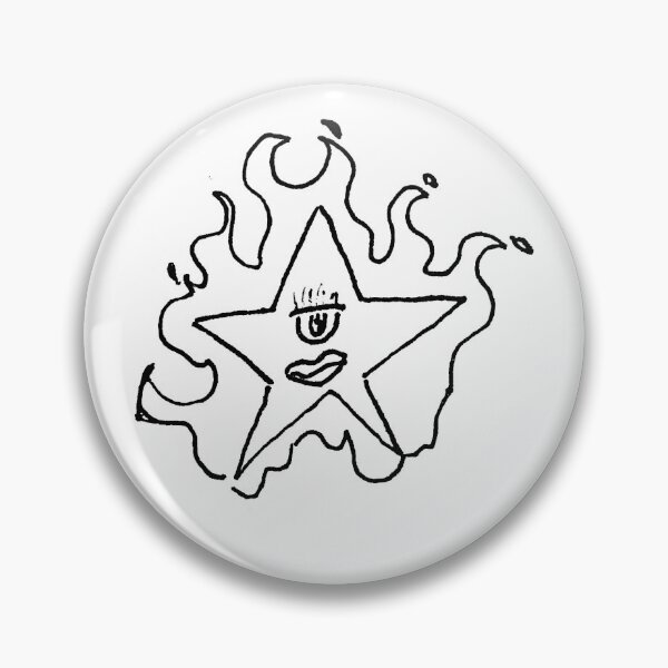 Item preview, Flaming Star with Eye designed and sold by Gr33zy Art.