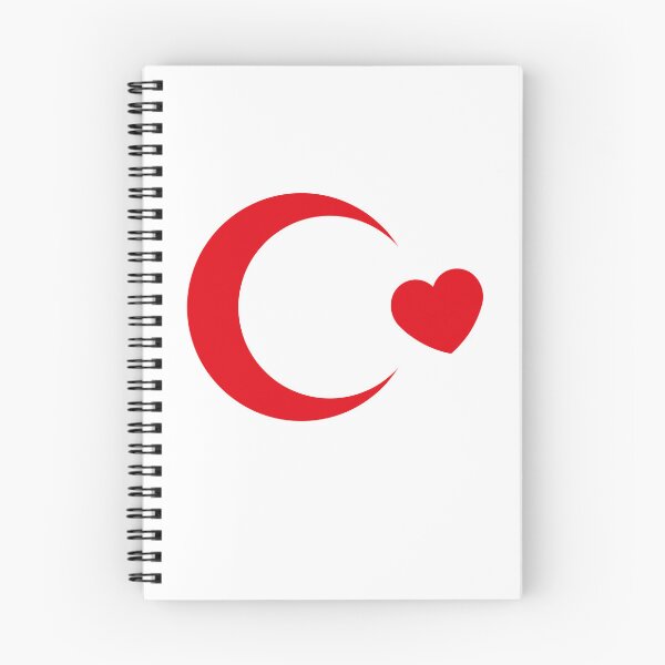 Item preview, Turkey Flag Crescent Heart (I Love Turkey / Red) designed and sold by Roderix.
