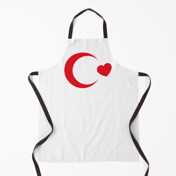 Item preview, Turkey Flag Crescent Heart (I Love Turkey / Red) designed and sold by Roderix.
