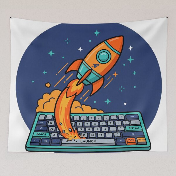 Item preview, Code rocket ready for launch  designed and sold by CosmicCode.