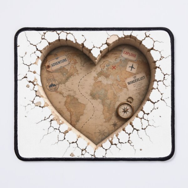 Item preview, Heart of Adventure Travel Map designed and sold by ali prints.
