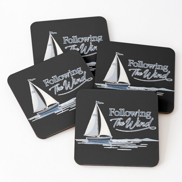 Item preview, Following The Wind – Minimal Sailboat Lake Life Nautical Design designed and sold by ImaginedSpace7.
