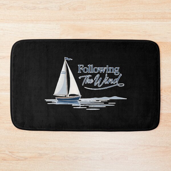 Item preview, Following The Wind – Minimal Sailboat Lake Life Nautical Design designed and sold by ImaginedSpace7.
