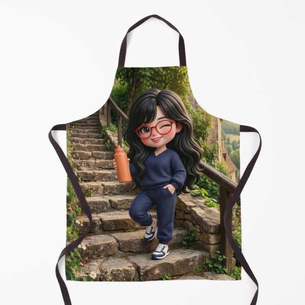 Item preview, Girl doing her exercise routine up the hill designed and sold by Azurart2.
