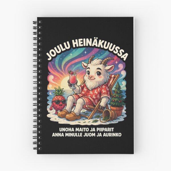 Item preview, Joulu Heinäkuussa – Finnish Christmas in July Funny Yule Goat Beach Shirt V1 designed and sold by DarylWelsh2024.