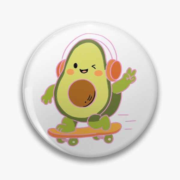 Item preview, cute skater avocado designed and sold by Vivarium-shop.