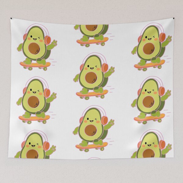 Item preview, cute skater avocado designed and sold by Vivarium-shop.