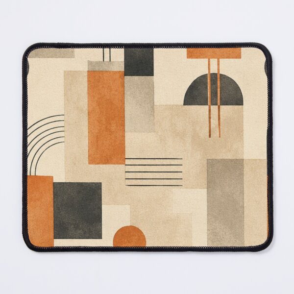 Item preview, Mid-century modern geometric pattern with neutral shapes designed and sold by Longsilp.