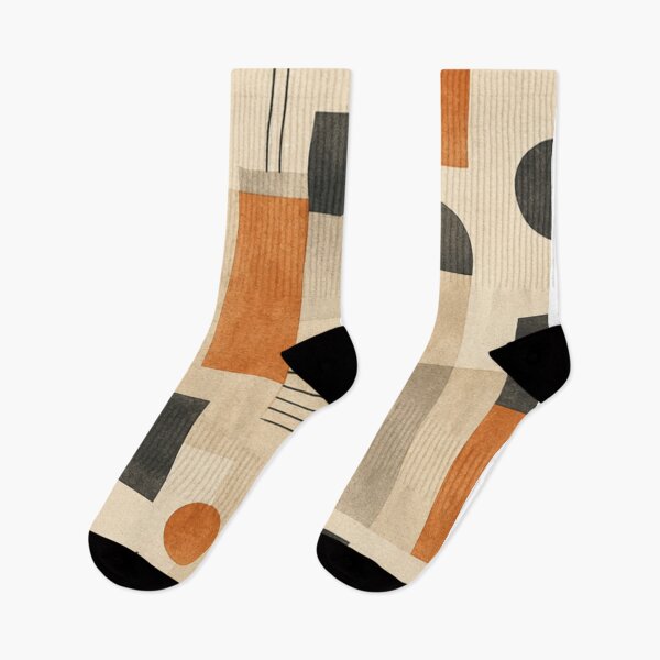 Item preview, Mid-century modern geometric pattern with neutral shapes designed and sold by Longsilp.