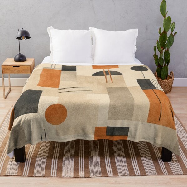 Item preview, Mid-century modern geometric pattern with neutral shapes designed and sold by Longsilp.