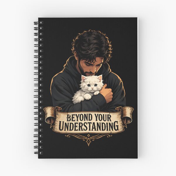 Item preview, Comforting Embrace Man Holding Fluffy Kitten Pet Love designed and sold by ShadowArtEG.