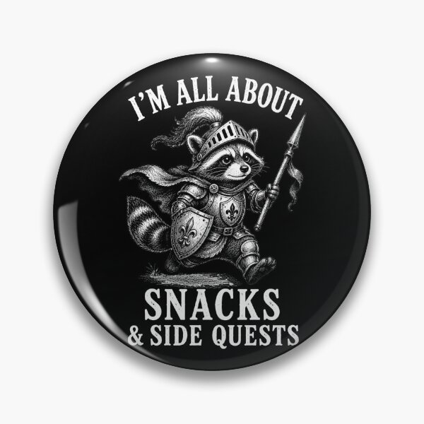Item preview, Snacks & Side Quests Raccoon Knight Shirt – Funny Fantasy Meme for Gamers and D&D Fans designed and sold by Lichtisign.