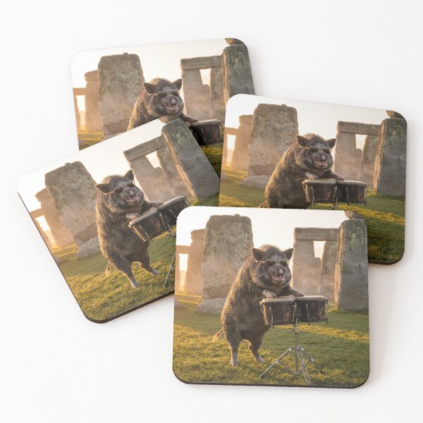 Item preview, Groovy Pig Lights It Up at Stonehenge designed and sold by Tridentulus.