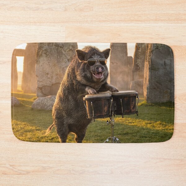Item preview, Groovy Pig Lights It Up at Stonehenge designed and sold by Tridentulus.