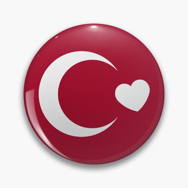 Item preview, Turkey Flag Crescent Heart (I Love Turkey / White) designed and sold by Roderix.