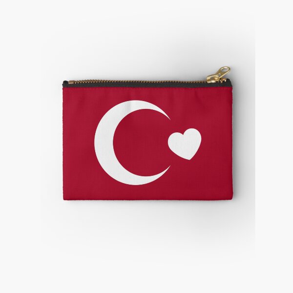 Item preview, Turkey Flag Crescent Heart (I Love Turkey / White) designed and sold by Roderix.
