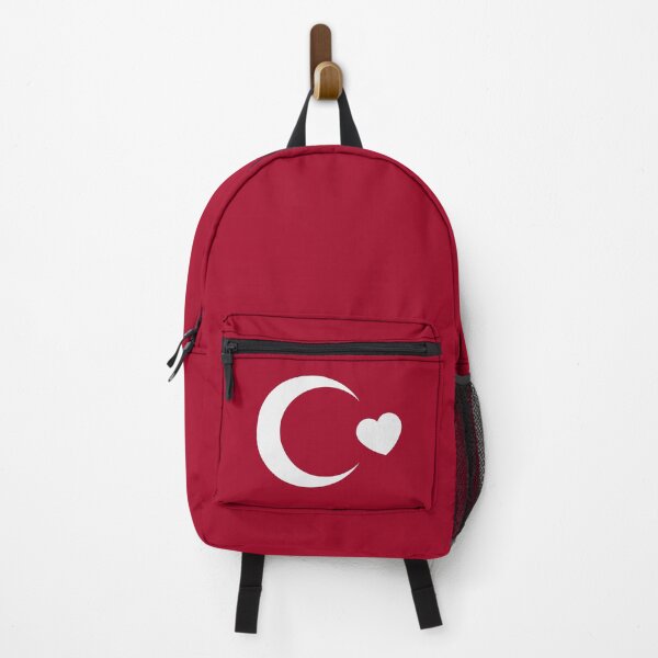 Item preview, Turkey Flag Crescent Heart (I Love Turkey / White) designed and sold by Roderix.