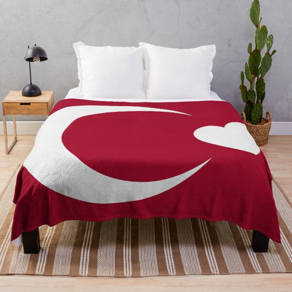 Item preview, Turkey Flag Crescent Heart (I Love Turkey / White) designed and sold by Roderix.